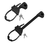 Eufab Strap-Rahmenhalter Set schwarz kurz+ lang 12 + 31cm Ø 25+30mm abschließbar