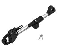 EUFAB Verstellbarer Strap-Rahmenhalter bis 40 cm, Schwarz/Grau)