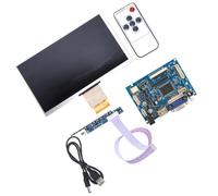 Eujgoov 7 Zoll LCD TFT Display 1024x600 VGA Monitor für 3 2 | 12V Treiberplatine, Unterstützung für 640x1600 Auflösung, AV VGA Eingang, Kompatibel mit Auto Rückfahrkamera