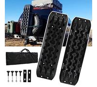 Eulenke Anfahrhilfe Sandbleche Offroad, Anfahrhilfe Wohnmobil,Sandbleche Wohnmobil,Traktionsmatte für PKW LKW Geländewagen,Recovery Board mit Aufbewahrungstasche und Befestigungsstifte（2 Stück）