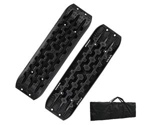 Eulenke Anfahrhilfe Sandbleche Offroad, Anfahrhilfe Wohnmobil,Sandbleche Wohnmobil,Traktionsmatte für PKW LKW Geländewagen,Recovery Board Traktionsband mit Aufbewahrungstasche,Traktionshilfe（2 Stück）