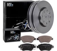 EuroBrake BREMSSCHEIBEN 257mm + BELÄGE VORNE passend für OPEL ADAM POC = JQ3/JQ4