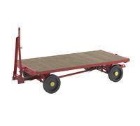 eurokraft pro Schlepperanhänger, Allrad-Achsschemel-Lenkung, Tragfähigkeit 3 t, Ladefläche 2,5 x 1,25 m, verkehrsrot