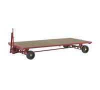 eurokraft pro Schlepperanhänger, Allrad-Achsschemel-Lenkung, Tragfähigkeit 5 t, Ladefläche 4 x 2 m, verkehrsrot