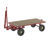 eurokraft pro Schlepperanhänger, Drehschemel-Lenkung, Tragfähigkeit 2 t, Ladefläche 2 x 1 m, verkehrsrot