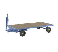 eurokraft pro Schlepperanhänger, Drehschemel-Lenkung, Tragfähigkeit 2 t, Ladefläche 3 x 1,5 m, lichtblau