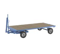 eurokraft pro Schlepperanhänger, Drehschemel-Lenkung, Tragfähigkeit 3 t, Ladefläche 3 x 1,5 m, lichtblau