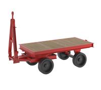 eurokraft pro Schlepperanhänger, Drehschemel-Lenkung, Tragfähigkeit 8 t, Ladefläche 2 x 1 m, verkehrsrot