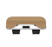 EVEKHAHHRB Sonnenbrillenhalter Für FIAT 500 500L 500X 500E Auto Brillen Fall Box Sonnenbrille Halter Sonnenblende Lagerung Schutz Rahmen Brille Clip Tragbare Brillenhalter Auto Visier(BEIGE)
