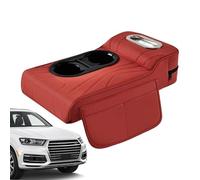 Eventerde Aufbewahrungsbox für Auto-Armlehne - Kissen zur Erhöhung der Armlehnen aus Leder | Multifunktionales Armlehnenkissen aus Kunstleder mit Getränkehalter - für SUV, Limousine