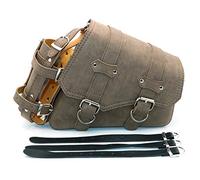 evomosa Universal Motorrad Satteltaschen PU Leder Seitliche Werkzeugtaschen für Satteltasche -Braun (Braun Recht)