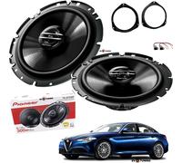 EvoTuning Kit 2 6,5" 165mm 2-Wege Koaxial Lautsprecher Pioneer 4Ω für Giulia