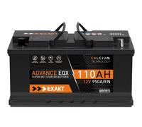 EXAKT Autobatterie 110AH 12V ersetzt 100Ah 95Ah Auto Starter Batterie