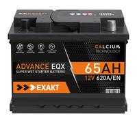EXAKT Autobatterie 12V 65Ah ersetzt 60Ah 55Ah 54Ah 50Ah Starterbatterie