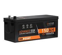 EXAKT LKW Batterie 12V 150Ah 1000A/EN ersetzt 140Ah 120ah 125Ah 135Ah Batterie wartungsfrei Schlepper Starterbatterie Traktor