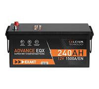 EXAKT LKW Batterie 12V 240Ah 1500A/EN ersetzt 225Ah 230Ah 220ah 235Ah 210Ah 200Ah verschlossen wartungsfrei Starterbatterie Schlepper Traktor