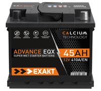 EXAKT Starterbatterie Autobatterie 12V 45Ah ersetzt 40AH 44AH 46AH 48AH 50AH