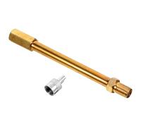 EXAOMBLE Messing Ventilverlängerung 100mm für Autos und Motorräder Einfache Befüllung Kompatibel mit Vielen Fahrzeugen Modische und Langlebige Reifenventilverlängerung