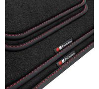tuning-art BEP228 Fußmatten für Renault Koleos 1 Y 2008-2015, Naht:Rot. Deluxe Velours