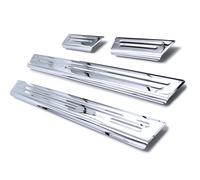 tuning-art XF513-1 Edelstahl Einstiegsleisten Set für VW T-Cross C1 Edelstahl 2018-, Farbe:Chrom