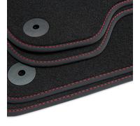tuning-art 151R Fußmatten Exclusive für Seat Leon 1M Toledo 1M 1999-2005, Naht:Rot