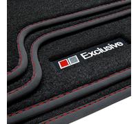 tuning-art A48-P3 Fußmatten Exclusive-Line für Seat Leon 3 5F 5Türer ST Kombi 2012-2019, Naht:Rot