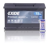 Exide EA722 Premium Carbon Boost 72Ah 720A+10g Pol-Fett [Hersteller-Nr. EA722] für Chevrolet, Mg, Bentley, Citroën, Audi, Ford Usa, Lotus, Mini, Volvo