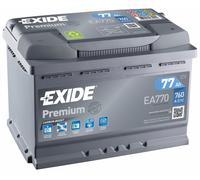 EXIDE EA770 Auto Starterbatterie 12V 77Ah 760A 278x175x190mm