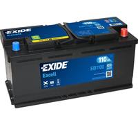 EXIDE EB1100 Excell Starterbatterie 110Ah 12V 850A DIN/ISO L6 ersetzt Batterie 100Ah 105Ah Kompatibel mit AUDI A4 Avant 8K5, B8 A6 Avant 4F5, C6 A4 Avant 8ED, B7, BMW 5 Limousine E60 5 Touring E61