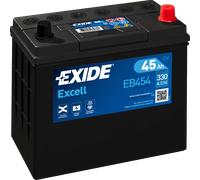 Exide EB454 Excell 12V 45Ah 330A Autobatterie inkl. 7,50 € Pfand