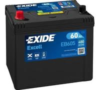 Autobatterie EXIDE 12 V 60 Ah 480 A/EN EB605 L 230mm B 173mm H 222mm NEU