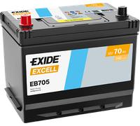 BATERÍA 12V/70AH - 540 CCA - SERIE EXIDE EXCELL EB705
