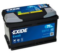 Exide EB712 Excell 12V 71Ah 670A Autobatterie