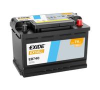 Exide EB740 Excell 74Ah 680A Autobatterie 7,50 EUR Pfand