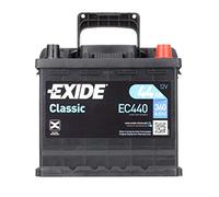 EXIDE EC440 Classic Starterbatterie 44Ah 12V 360A B13 DIN/ISO L1 Kompatibel mit VW Golf VII Schrägheck 5G1, BQ1, BE1, BE2 Golf IV Schrägheck 1J1 GOLF VI 5K1 Golf V Schrägheck 1K1 POLO 9N