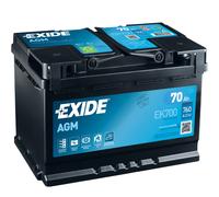 Exide Ek700 AGM 70Ah 760A Autobatterie Start-Stop