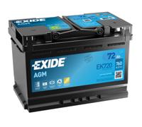 Exide EK720 AGM Autobatterie 12V 72Ah