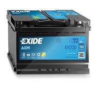 Exide EK720 AGM Autobatterie 12V 72Ah