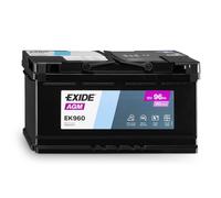 Exide EK960 96Ah AGM Autobatterie 850A/EN 12V Start-Stop betriebsbereit NEU