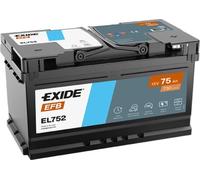Exide El752 Start-Stop EFB 12V 75Ah 730A Autobatterie