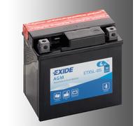 Exide ETX5L-BS/YTX5L-BS Motorradbatterie 12V 4Ah AGM VRLA wartungsfrei