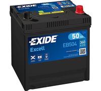 Autobatterie EXIDE 12, V 50, Ah 360, A/EN EB504 L 200mm B 173mm H 222mm NEU