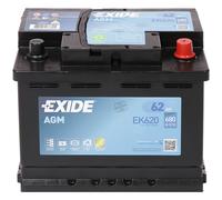 Exide EK620 AGM Autobatterie 12V 62Ah