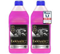 Exklusiv Chemie 2X G13 Kühlerfrostschutz bis -40° - 1000ml | G13 Kühlmittel Auto Lila , 5 Jahre Langzeitschutz (Packung mit 2)