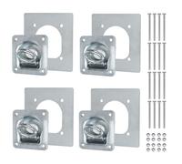 EXLECO 4pcs Versenkt Zurrösen für Anhänger mit Gegenplatte & Schrauben