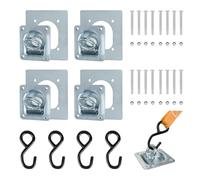 EXLECO 4pcs Versenkt Zurrösen für Anhänger mit Gegenplatte Schrauben Haken