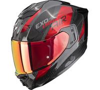 EXO-1500 Carbon Air Platted Black Red Motorrad Helm Schwarz Rot