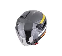 EXO-City II Bee Motorrad Jethelm, Grau Gelb Schwarz, S S grau gelb schwarz