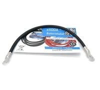 Exoda Batteriekabel 16 mm² 30cm Kabelschuhe M8 und M6 Schwarz für Auto KFZ Motorrad Boot flexibel mit hohem Kupferanteil für vielseitige Anwendungen geeignet
