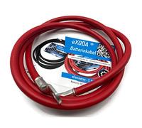 Exoda Batteriekabel 35 mm² 150cm M8 Kabelschuhe Rot 99 Prozent Kupfer für KFZ Boot Motorrad bis 1882 Watt 157A hitzebeständig bis 70° C vielseitig einsetzbar
